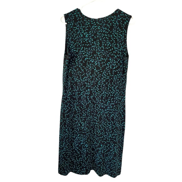 Coldwater Creek Black Mini Floral Tank Sleeveless Dress Travel Knit Size L - Picture 2 of 4